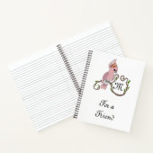 Carnet Monogramme de Cockatoo rose Whimsical (Intérieur)