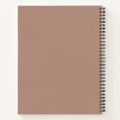 Carnet Monogramme de couleurs neutres rustiques chaudes (Dos)