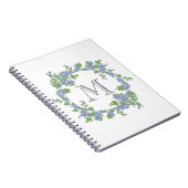 Carnet Monogramme de couronne florale (Côté Droit)