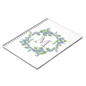 Carnet Monogramme de couronne florale (Côté gauche)
