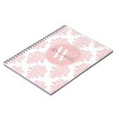 Carnet Monogramme de Damas rose Fille (Côté gauche)