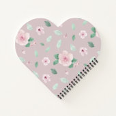 Carnet Monogramme de fleurs à l'aquarelle chic (Dos)