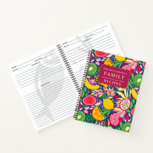 Carnet Monogramme de fruits tropicaux Recettes Motifs d'é