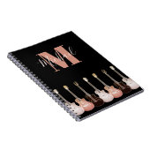 Carnet Monogramme de guitare pour musiciens (Côté Droit)
