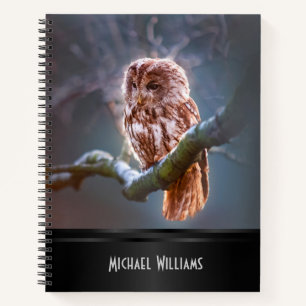 Carnet Monogramme de la chouette de nuit