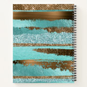 Carnet monogramme de la glitz de bronze (Dos)