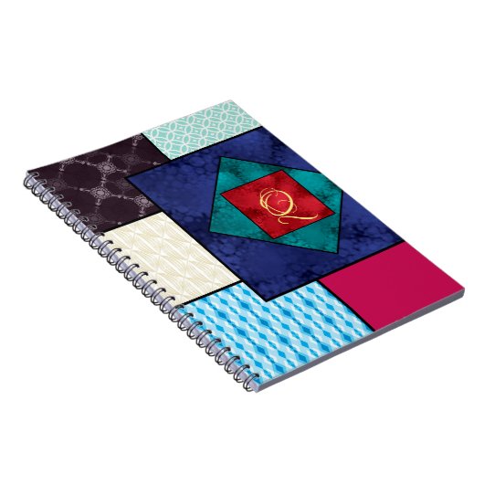 Carnet Monogramme de la surface composée en patchwork (Côté Droit)