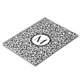 Carnet Monogramme de léopard noir et blanc (Côté gauche)