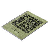 Carnet Monogramme de lettre de la lettre E premier (Côté gauche)