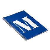 Carnet Monogramme de lettre initiale Deep Blue moderne et (Côté Droit)