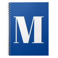 Monogramme de lettre initiale Deep Blue moderne et