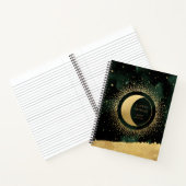 carnet monogramme de lune d'or croissant (Intérieur)