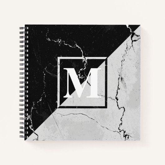 Carnet Monogramme de marbre (Devant)