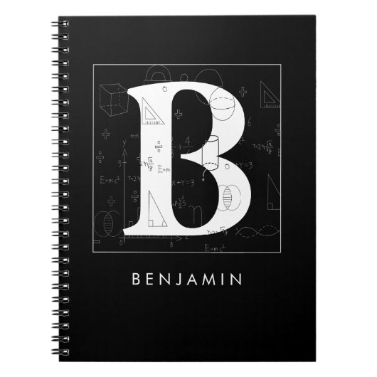 Carnet Monogramme de maths - Lettre B (Devant)