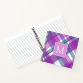 Carnet Monogramme de Motif à plis violet (Intérieur)