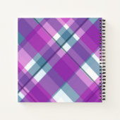 Carnet Monogramme de Motif à plis violet (Dos)