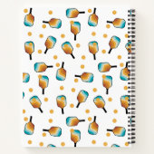 Carnet Monogramme de Motif de balle et de pagaie rétro (Dos)