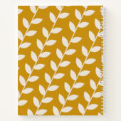 Carnet Monogramme de Motif de feuille les années 70 rétro (Dos)