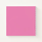 Carnet Monogramme de Motif de point rose mignon (Dos)