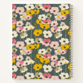 Carnet Monogramme de motif floral rétro (Dos)