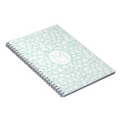 Carnet Monogramme de Motif géométrique moderne et blanc (Côté Droit)