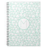Carnet Monogramme de Motif géométrique moderne et blanc (Devant)