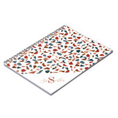 Carnet Monogramme de motif terrazzo moderne (Côté gauche)