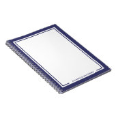 Carnet Monogramme de nom bleu marine (Côté Droit)