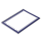 Carnet Monogramme de nom bleu marine (Côté gauche)