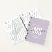 Carnet monogramme de nom de script moderne (Intérieur)