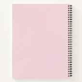 Carnet Monogramme de nom de script rose blush fille moder (Dos)