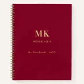 Carnet monogramme de nom d'or de Bourgogne (Devant)