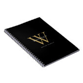 Carnet Monogramme de nom élégant moderne (Côté Droit)