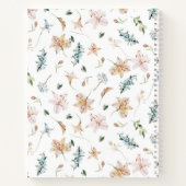 Carnet Monogramme de nom floral aquarelle rose de printem (Dos)