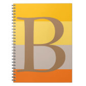 Carnet Monogramme de nom initial couleur pastel multiple  (Devant)