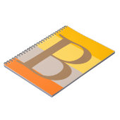 Carnet Monogramme de nom initial de couleur pastel multip (Côté gauche)