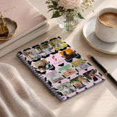 Carnet Monogramme de nom personnalisé tendance Collage de