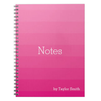 Carnet Monogramme de notes Ombre rose foncé