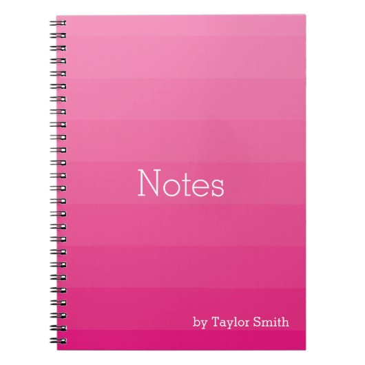 Carnet Monogramme de notes Ombre rose foncé (Devant)