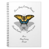 Carnet Monogramme de papillon Swallowtail (Devant)