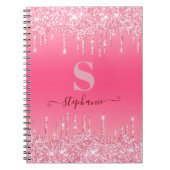 Carnet Monogramme de Parties scintillant à étincelles ros (Devant)