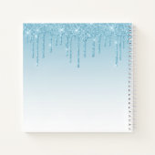 Carnet Monogramme de Parties scintillant bleu clair moder (Dos)