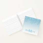 Carnet Monogramme de Parties scintillant bleu clair moder (Intérieur)