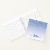 Carnet Monogramme de Parties scintillant bleu Dusty moder (Intérieur)
