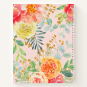 Carnet Monogramme de Parties scintillant d'Eucalyptus ros (Dos)