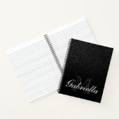 Carnet Monogramme de Parties scintillant noire (Intérieur)