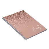 Carnet Monogramme de Parties scintillant rose pâle Rose (Côté Droit)