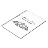 Carnet Monogramme de Peacocks vintages (Côté gauche)