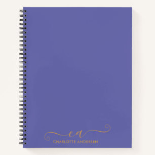 Carnet Monogramme de périphérique moderne et de script d'