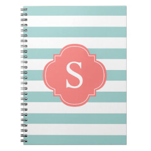 Carnet Monogramme de pinces et de coraux